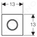 GEBERIT Sigma10 Ovládání splachování pisoáru, nerezová ocel 116.015.SN.1