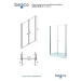 BESCO Bezrámové sprchové dveře SINCO DUE 80 x 195 cm, Univerzální, Hliník chrom, Čiré bezpečnost