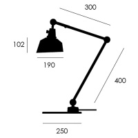midgard midgard modular TYP 551 stolní lampa černá 60 cm