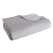 Přehoz na postel BED4, 220x240cm, stříbrná/šedá