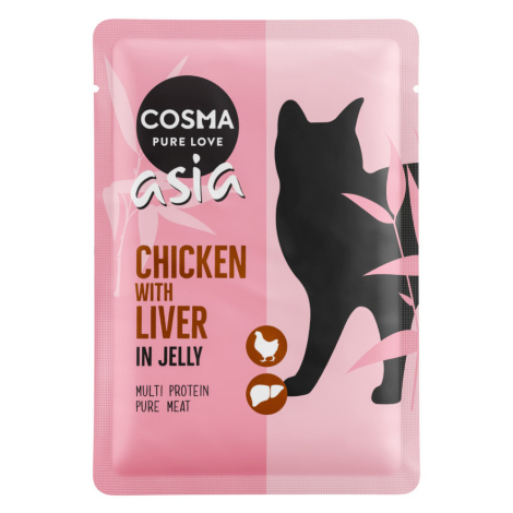 Cosma Thai/Asia kapsičky 24 x 100 g - kuře & kuřecí játra v želé