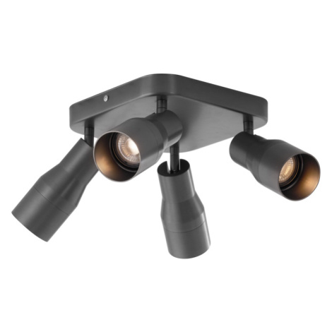 Stropní bodové svítidlo GU10 čtvercové 50 mm 4-světlo - Stanley QAZQA