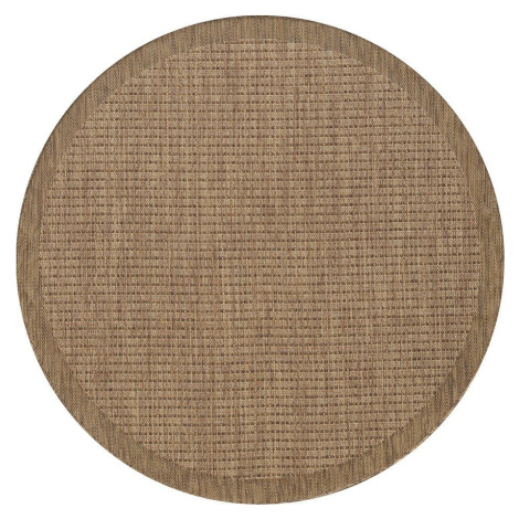 Kulatý vnitřní a venkovní koberec v přírodní barvě ø 160 cm Giza 1410 – Ayyildiz Carpets