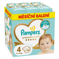 PAMPERS Pleny jednorázové Premium Care vel. 4 (174 ks) 9-14 kg - měsíční balení