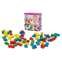 Dřevěné kostky barevné Coloured Wooden Blocks XL Baby Eichhorn extra velké 50 kusů velikost 40 m