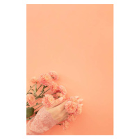 Fotografie Creative beauty flat lay of gentle, Ivanna Bond, 26.7 × 40 cm