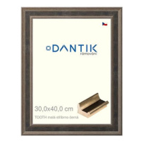 DANTIK rámeček 30 × 40, TOOTH malý stříbrno černý plexi čiré