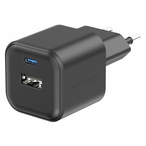 Swissten síťový adaptér 12W 1x USB-C + 1x USB-A černý