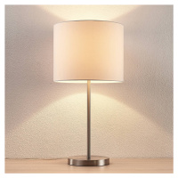 Lindby Bílá textilní stolní lampa Parsa