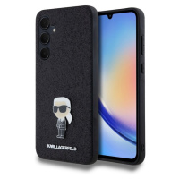 Karl Lagerfeld Fixed Glitter Metal Ikonik zadní kryt Samsung Galaxy A35 5G černý