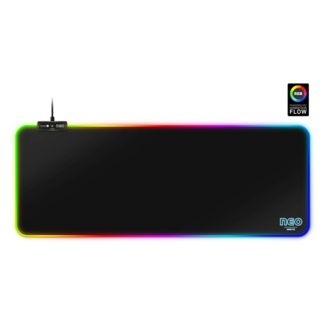 CONNECT IT NEO RGB podsvícená podložka pod myš a klávesnici, vel. L (800 × 300 mm) Černá