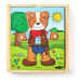 Woody Puzzle šatní skříň Pejsek, 18 dílů