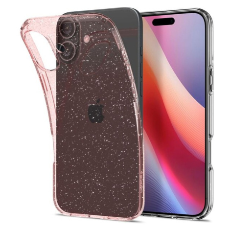 Spigen Liquid Crystal Glitter kryt iPhone 16 Rose Quartz