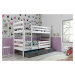 BMS Dětská patrová postel ERYK | bílá Barva: bílá / růžová, Rozměr: 200 x 90 cm