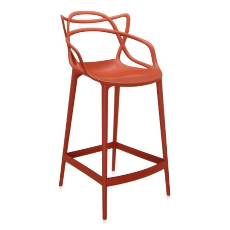 Kartell - Barová židle Masters nízká, oranžová