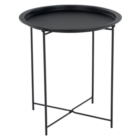 Příruční stolek RADOMI s odnímatelným tácem, černá Z EXPOZICE PRODEJNY, II. jakost Tempo Kondela