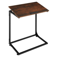 tectake 404441 odkládací stolek s naklápěcí deskou ruston 55x35x66,5cm - Industriální dřevo tmav