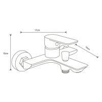 MEXEN/S Alfa R40 Set umyvadlové a vanové baterie s příslušenstvím, chrom 745703R40-00