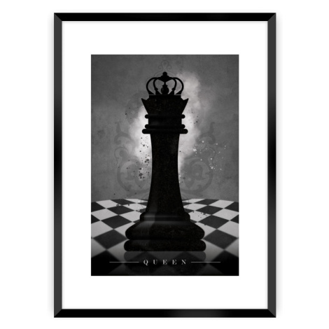 Dekoria Plakát Chess II, 70 x 100 cm, Ramka: Czarna
