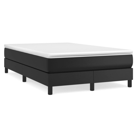 vidaXL Box spring postel s matrací černá 120 x 200 cm umělá kůže
