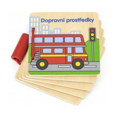 Viga dřevěná knížka - dopravní prostředky český jazyk