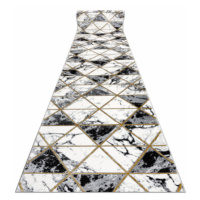 Běhoun EMERALD exkluzivní 1020 glamour, styl marmur, trojúhelníky černý/zlatý