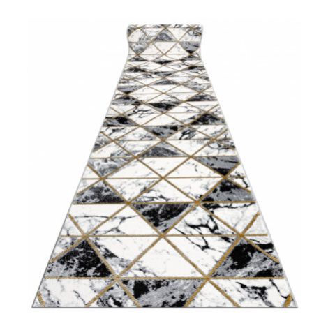 Běhoun EMERALD exkluzivní 1020 glamour, styl marmur, trojúhelníky černý/zlatý