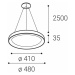 LED2 3271858DT BELLA SLIM 48 P-Z, CF DIM 38W 2CCT 3000K/4000K závěsné kávové