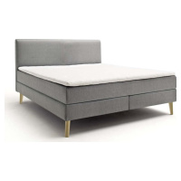 Šedohnědá boxspring postel 160x200 cm Greta – Meise Möbel