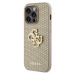 Guess PU Perforated 4G Glitter Metal Logo kryt iPhone 15 Pro Max zlatý