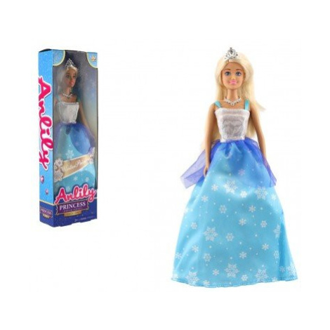 Panenka princezna Anlily plast 28cm modrá v krabici 10x32x5cm Teddies