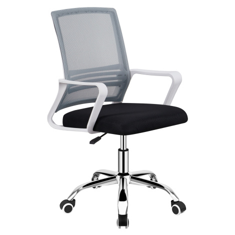 TEMPO KONDELA Kancelářská židle APOLO 2 NEW, šedá/ černá, plast bílý
