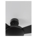 NOVA LUCE stropní ventilátor BLAIRE tělo z hliníku matná černá a sklo 3ABS černé listy 9952365