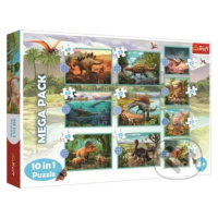 Dinosauři MEGA PACK 10v1 - puzzle z kategorie 15 - 60 dílků