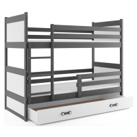 BMS Dětská patrová postel RICO | šedá 80 x 160 cm Barva: Bílá
