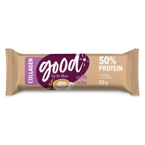 Dr. Max Protein Bar 50% Caffe Latte Collagen proteinová tyčinka 50 g