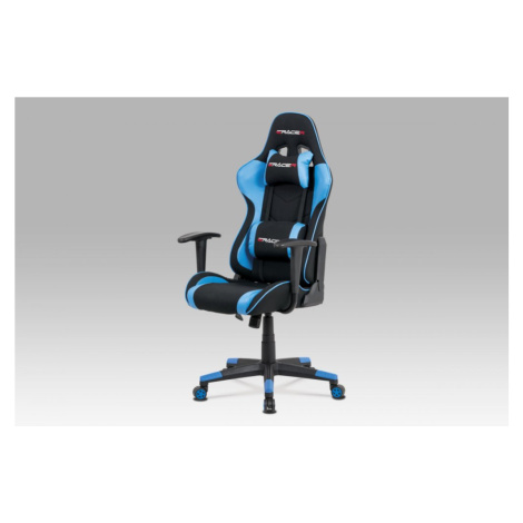 Kancelářská židle KA-V608 ekokůže / látka / plast Autronic Modrá