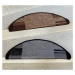 Vopi koberce Nášlapy na schody Geneve hnědý půlkruh, samolepící - 28x65 půlkruh (rozměr včetně o