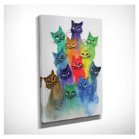 Wallity Obraz HAPPY CATS 30x40 cm vícebarevný