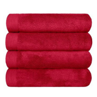 SCANquilt ručník MODAL SOFT červená 100 × 50 cm