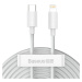 Baseus Simple Wisdom kabel USB-C na Lightning, PD, 20W, 1,5m (bílý) 2ks.