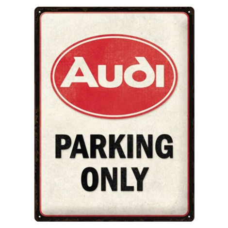 Plechová cedule Audi - Parking Only, (30 x 40 cm) POSTERSHOP