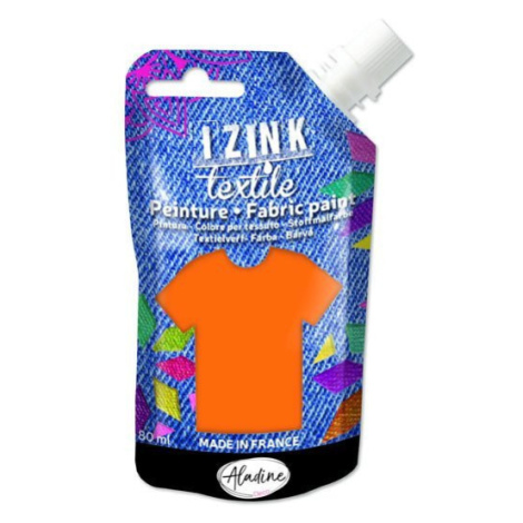 Textilní barva IZINK Textile - oranžová, 80 ml ALADINE