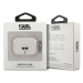 Karl Lagerfeld KLAPUKHGS pouzdro na AirPods PRO Silver glitter Karl`s head