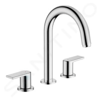 HANSGROHE Vernis Shape Umyvadlová baterie s výpustí, 3-otvorová instalace, chrom 71563000