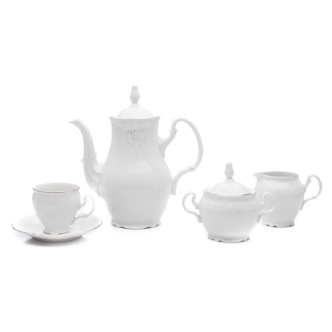 Thun 1794 Bernadotte, kávová souprava, mráz, porcelán Thun