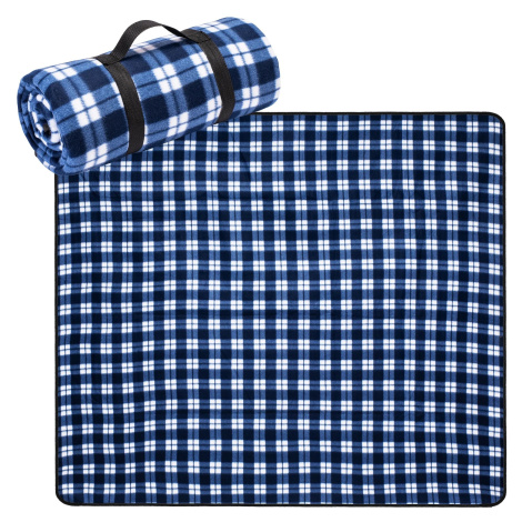 Pikniková deka kostkovaná modrá