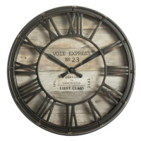 DekorStyle Nástěnné hodiny Lona vintage hnědé