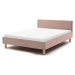 Růžová čalouněná dvoulůžková postel 140x200 cm Lena – Meise Möbel