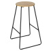 Černá/přírodní bambusová barová židle 70 cm Loft – Wenko
